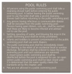 State Pool Sign - Pool Rules - Hawaii
