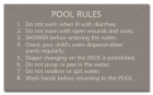 State Pool Sign - Pool Rules - Mississippi
