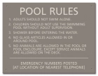 State Pool Sign - Pool Rules - North Carolina Compliant