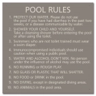 State Pool Sign - Pool Rules - Oregon Compliant