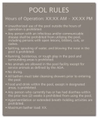 State Pool Sign - Pool Rules - Rhode Island