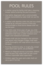 State Pool Sign - Pool Rules - Utah Compliant