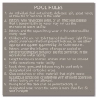 State Pool Sign - Pool Rules - West Virginia Compliant