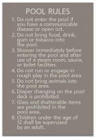 State Pool Sign - Pool Rules - Wisconsin Compliant