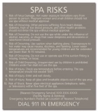 State Pool Sign - Spa Rules - Georgia Compliant