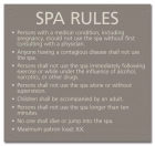 State Pool Sign - Spa Rules - Iowa Compliant