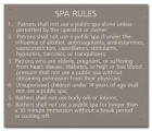 State Pool Sign - Spa Rules - New Hampshire