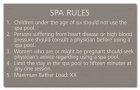 State Pool Sign - Spa Rules - WA Compliant