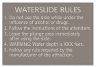 State Pool Sign - Waterslide Rules - Wisconsin Compliant