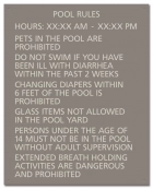 State Pool Signs - Pool Rules - Texas Compliant