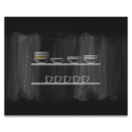 Tertiary Wall Chalkboard WallcoveringSmall