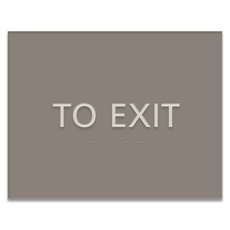 "To Exit" Egress Sign - CA Compliant