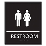 Unisex Restroom Sign w/Male & Female Symbols
