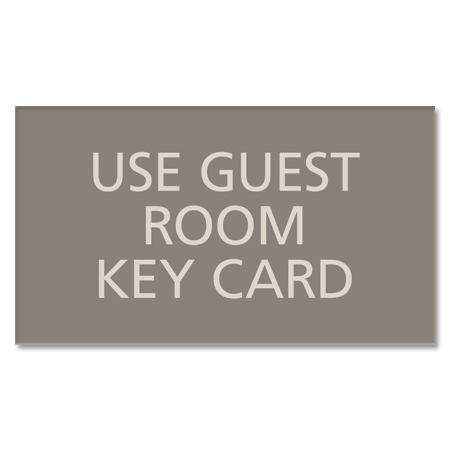 Use Guest Key Card Sign