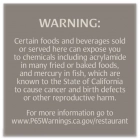 Warning Sign: Foods and Beverages