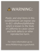 Warning Sign: Plastic and Vinyl