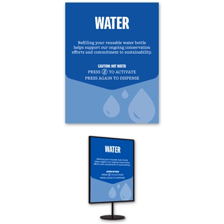 Water Tabletop Sign