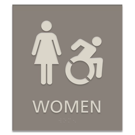 Women Sign w/Female & Dynamic ISA Symbols