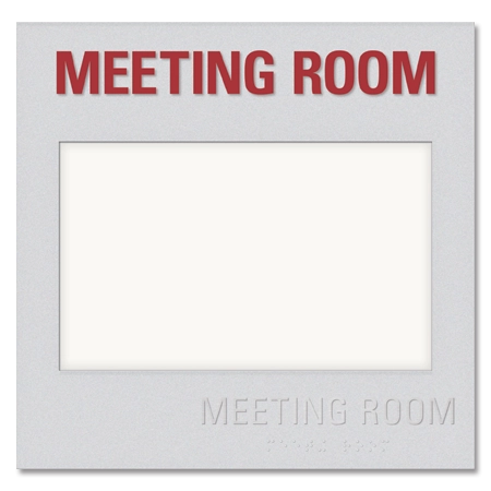 1-Line Meeting Room Sign w/Window