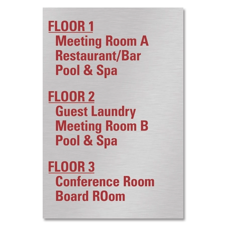 8-line Floor Directory Sign