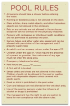 Arkansas Pool Rules Sign