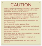 Arkansas Spa Rules Caution Sign