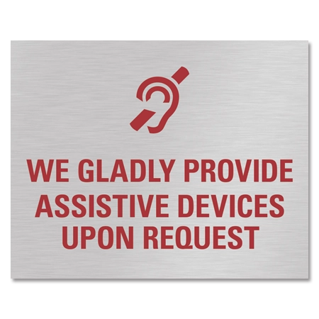 Assistive Devices Sign w/Symbol