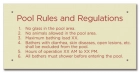 Baldwin County, Alabama Pool Rules Sign
