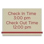 Check In/Out Sign w/Time