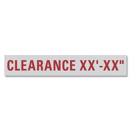 Clearance w/Height Indicator