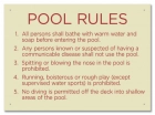 Connecticut Pool Rules Sign