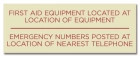 Delaware First Aid and Emergency Phone Location Sign