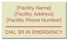 Emergency Dial 911 Pool Sign