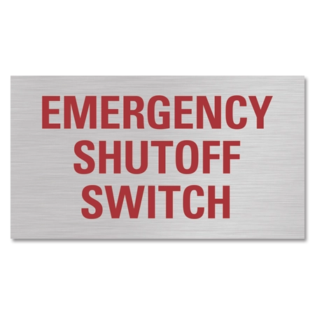 Emergency Shutoff Switch Sign