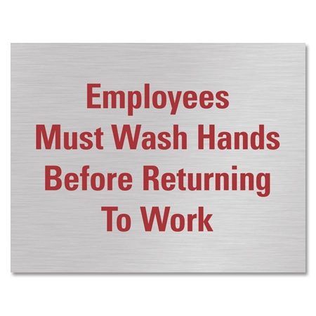 Employees Must Wash Hands Sign