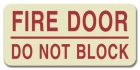 Fire Door - Do Not Block Label - 4 Pack