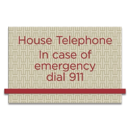 House Telephone Sign