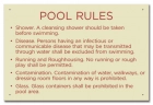 Idaho Pool Rules Sign