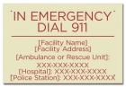 In Emergency Dial 911 Sign