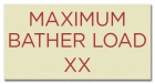 MAHC Maximum Bather Load Sign