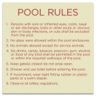 Maricopa County, Arizona Pool Rules Sign