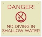 Maryland No Diving Shallow Water Sign