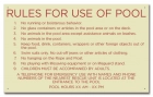 Mobile County, Alabama Pool Rules Sign