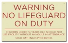 Nevada No Lifeguard Sign