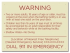 New York State Pool Supervision Warning Sign