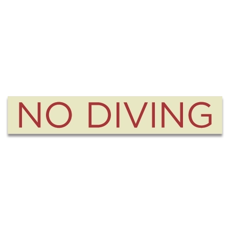 No Diving Sign