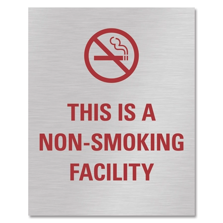 Non-Smoking Facility Sign w/Symbol