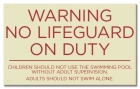 North Carolina No Lifeguard On Duty Sign