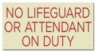 Oklahoma No Lifeguard Sign