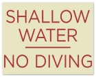 Ontario Shallow Water No Diving Sign